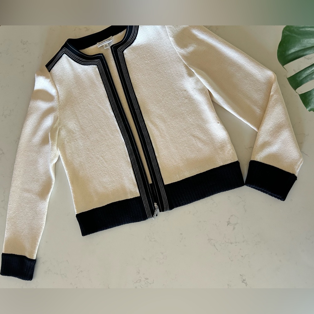 ST. JOHN SPORT, JACKET & DRESS (SET); M - black & crème